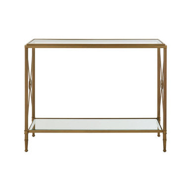 Axis Console Table With Gold Finish Frame