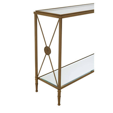 Axis Console Table With Gold Finish Frame