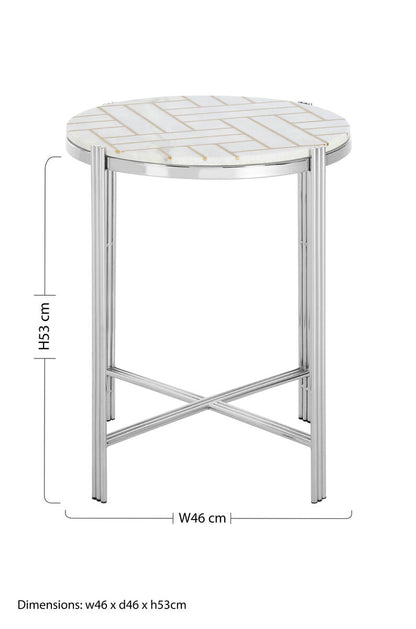 Eva Marble Top Side Table