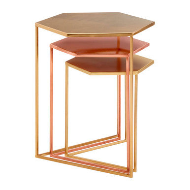 Templar Set Of 3 Bronze Finish Tables