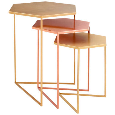 Templar Set Of 3 Bronze Finish Tables