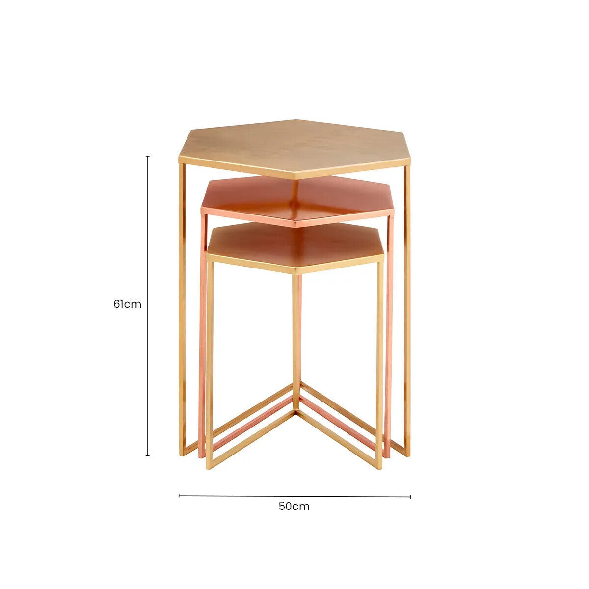 Templar Set Of 3 Bronze Finish Tables