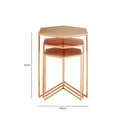 Templar Set Of 3 Bronze Finish Tables