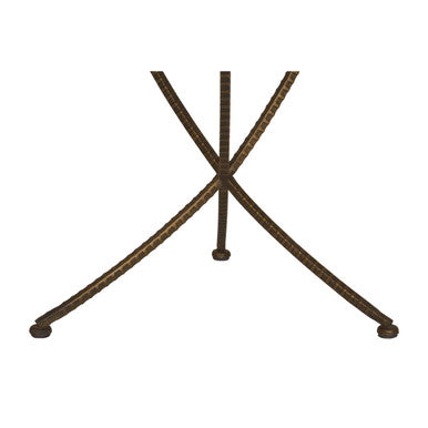 Elmo Elm Wood and Iron Small Side Table