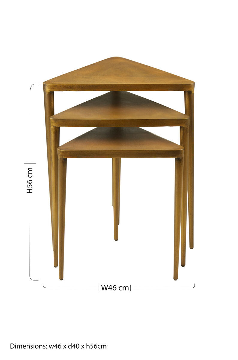 Compo Set Of 3 Triangular Nesting Tables
