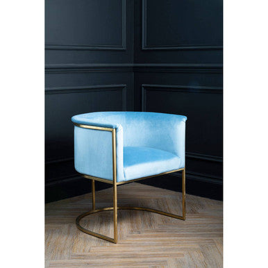 Mias Blue Velvet Chair