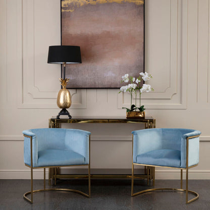 Mias Blue Velvet Chair