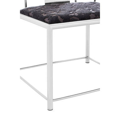 Yasmin Black Velvet And Steel Chair