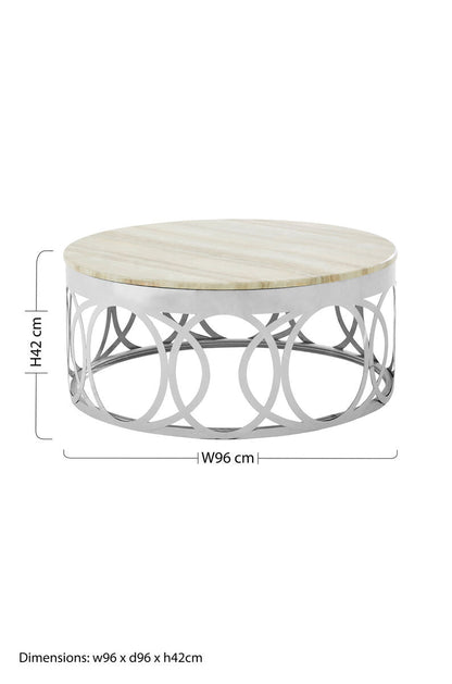 Yasmin White Marble Coffee Table