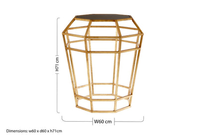 Zariah Mirror Top And Geometric Base Table