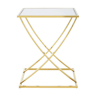 Reena Gold Finish Side Table