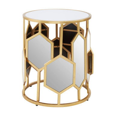 Rio Gold and Mirror Side Table