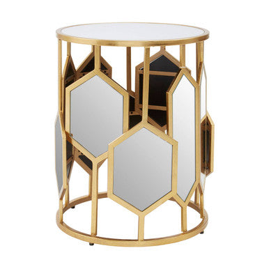 Rio Gold and Mirror Side Table