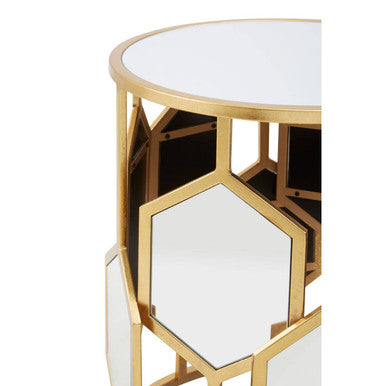 Rio Gold and Mirror Side Table