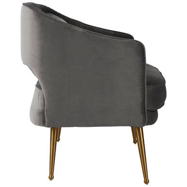 Hendricks Grey Velvet Two Seater Sofa