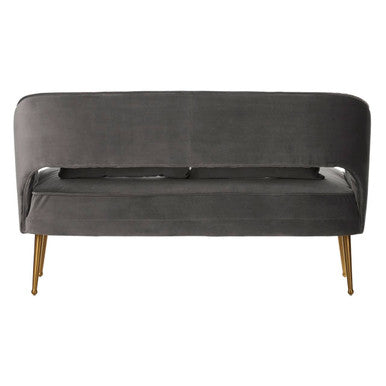 Hendricks Grey Velvet Two Seater Sofa