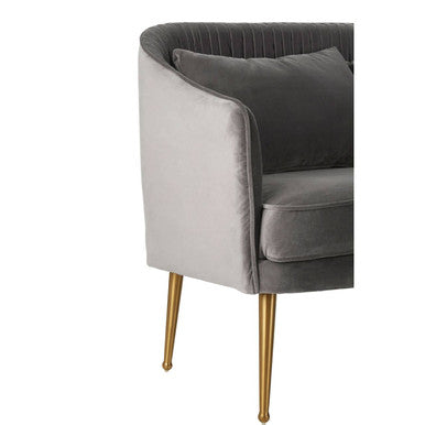 Hendricks Grey Velvet Two Seater Sofa