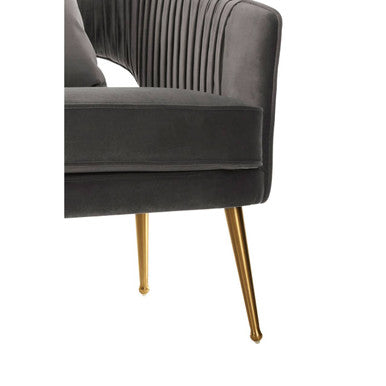 Hendricks Grey Velvet Two Seater Sofa
