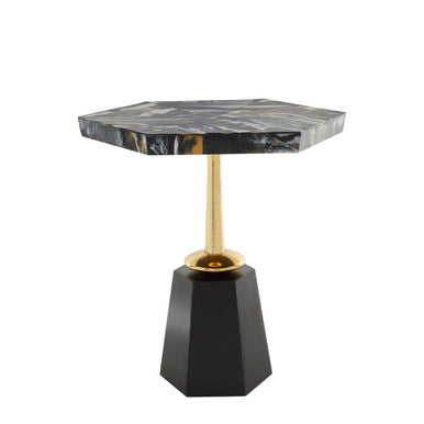 Odell Hexagonal Horn Top Side Table