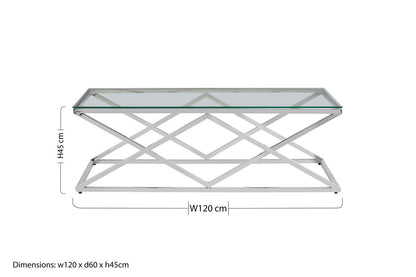 Allure Inverted Prism Base Coffee Table