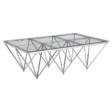 Allure Prismatic Silver Base Coffee Table