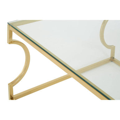 Allure Tempered Glass Curved Frame Coffee Table