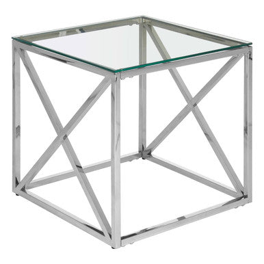 Allure End Table With Cross Base