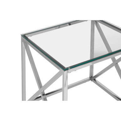 Allure End Table With Cross Base