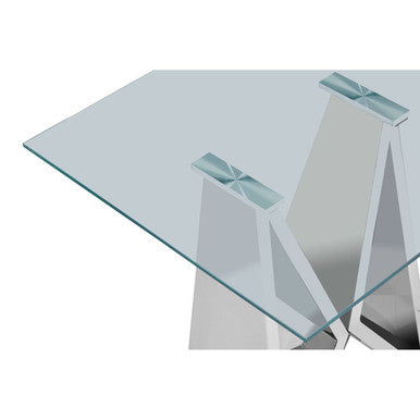 Allure Chrome Wing Base End Table