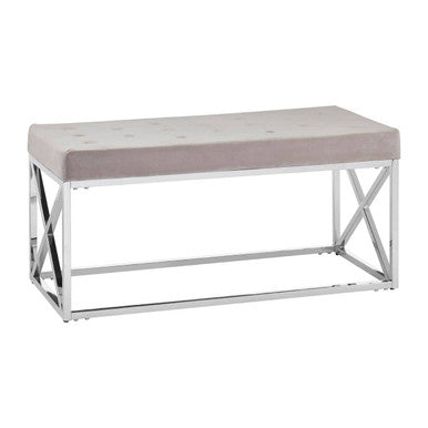 Allure Mink Tufted Bench
