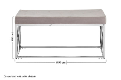 Allure Mink Tufted Bench