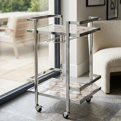 White Agate Drinks Trolley | Vita