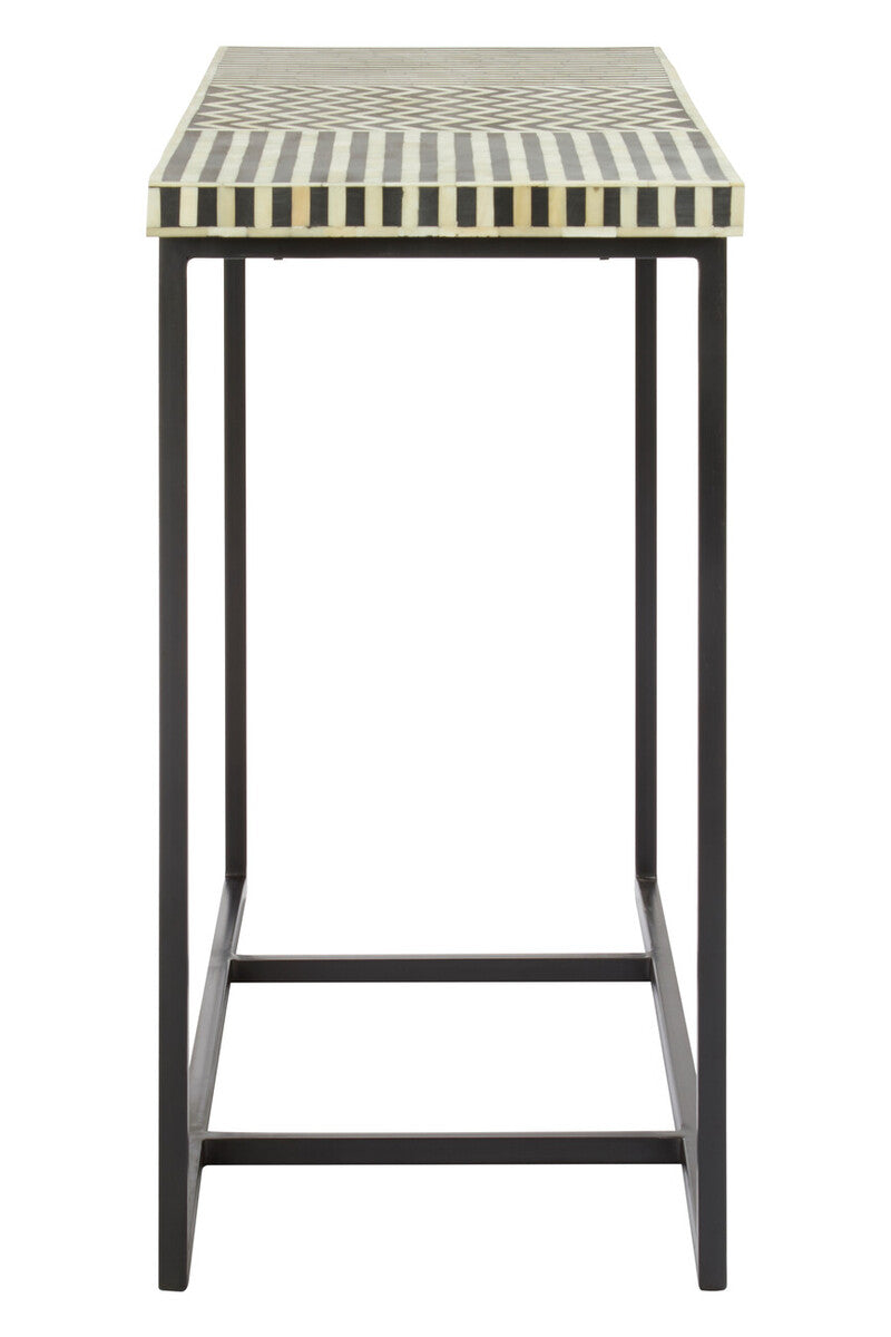 Boho Mango Wood with Bone Inlay Console Table
