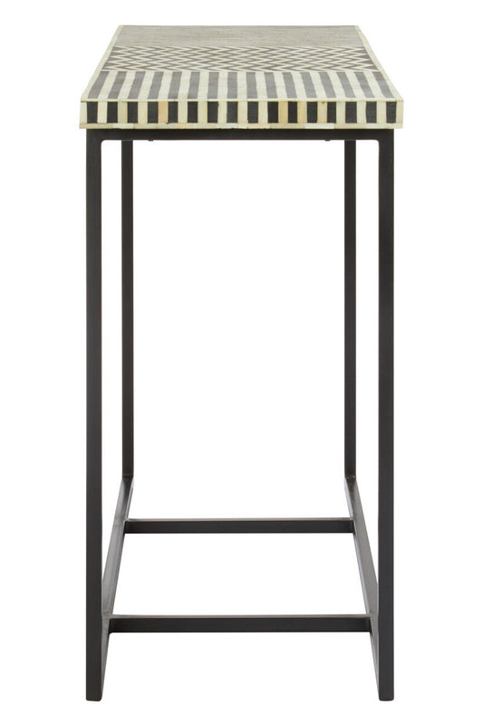 Boho Mango Wood with Bone Inlay Console Table
