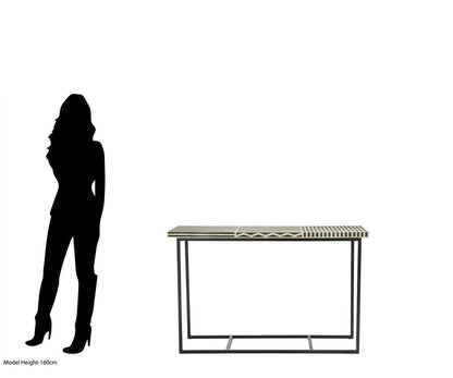 Boho Mango Wood with Bone Inlay Console Table
