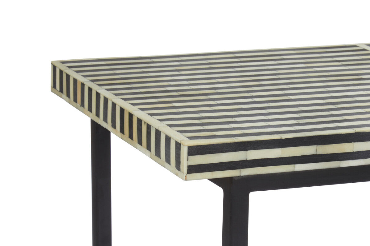 Boho Mango Wood with Bone Inlay Console Table