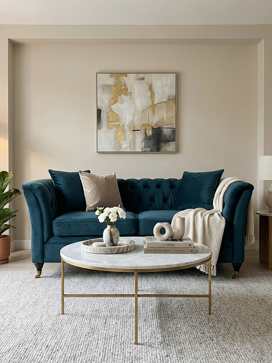 2 Seater Midnight Velvet Sofa | Sabrina