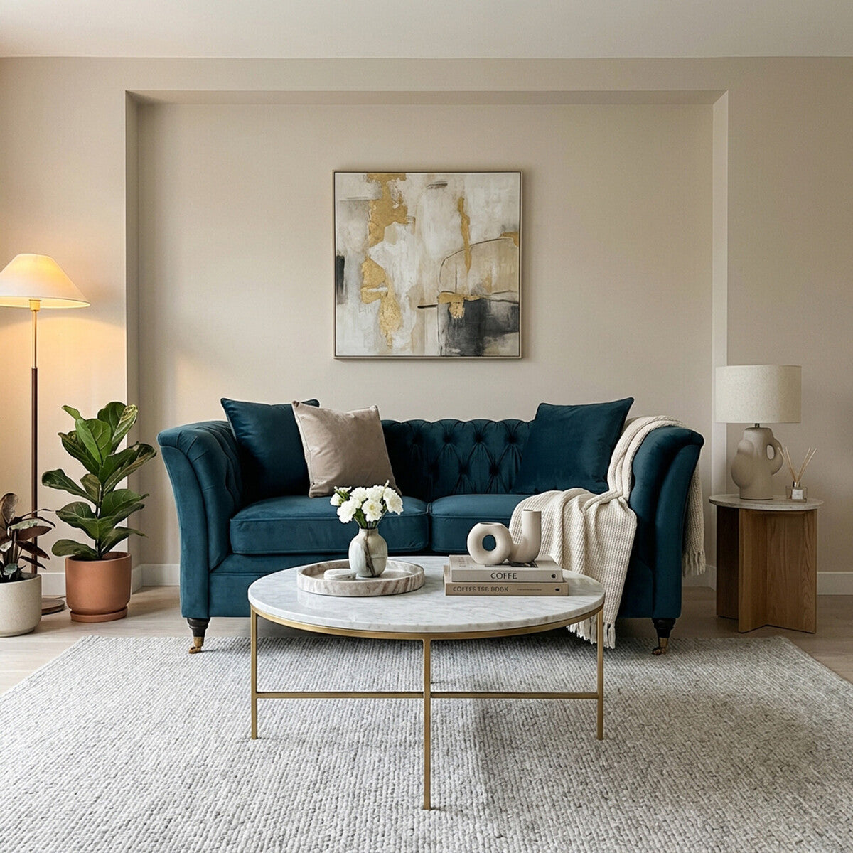 2 Seater Midnight Velvet Sofa | Sabrina