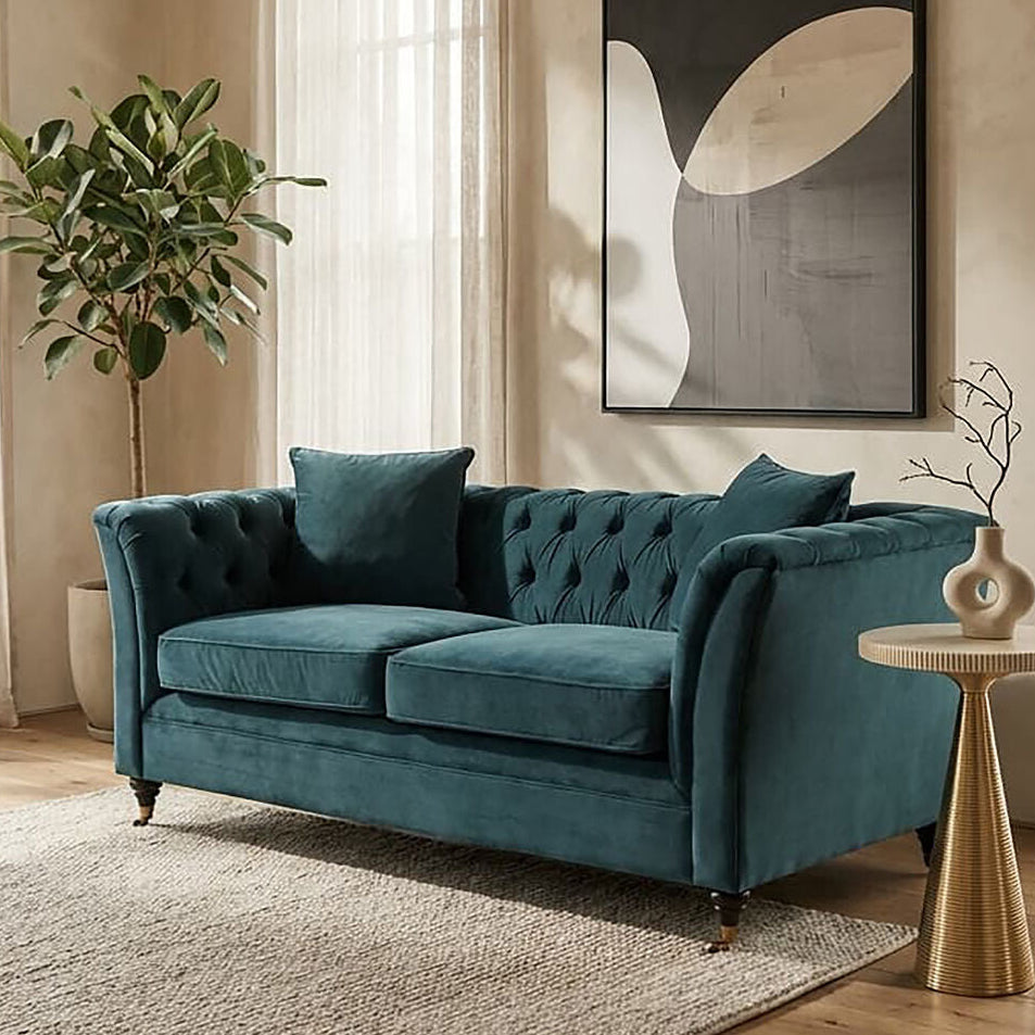 2 Seater Midnight Velvet Sofa | Sabrina