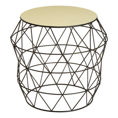 Corina Ivory Top Side Table