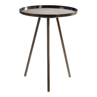 Corra Black Finish Side Table
