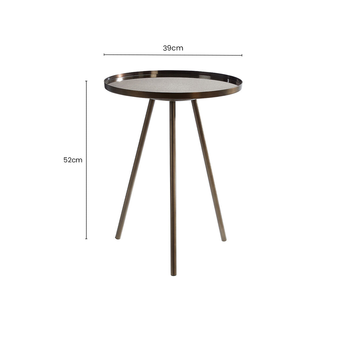 Corra Black Finish Side Table
