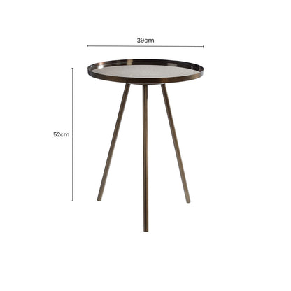 Corra Black Finish Side Table