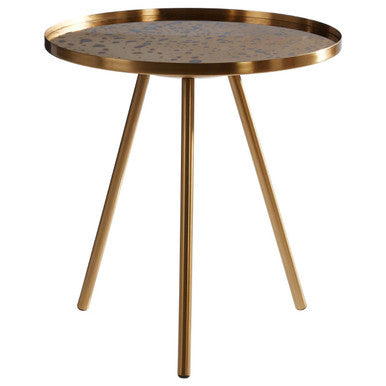 Corra Gold Finish Side Table