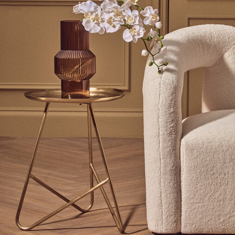 Corra Gold Metal Side Table