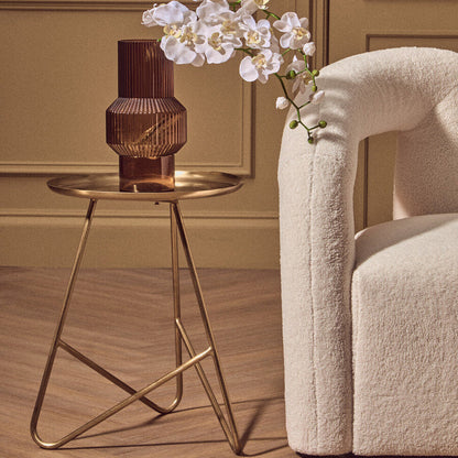 Corra Gold Metal Side Table