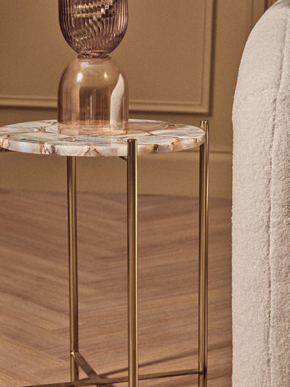 Vita Natural Agate Side Table