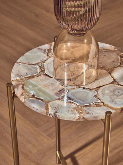 Vita Natural Agate Side Table