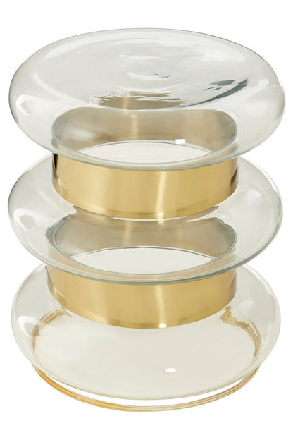 Margot Clear Glass And Gold Side Table