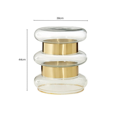 Margot Clear Glass And Gold Side Table